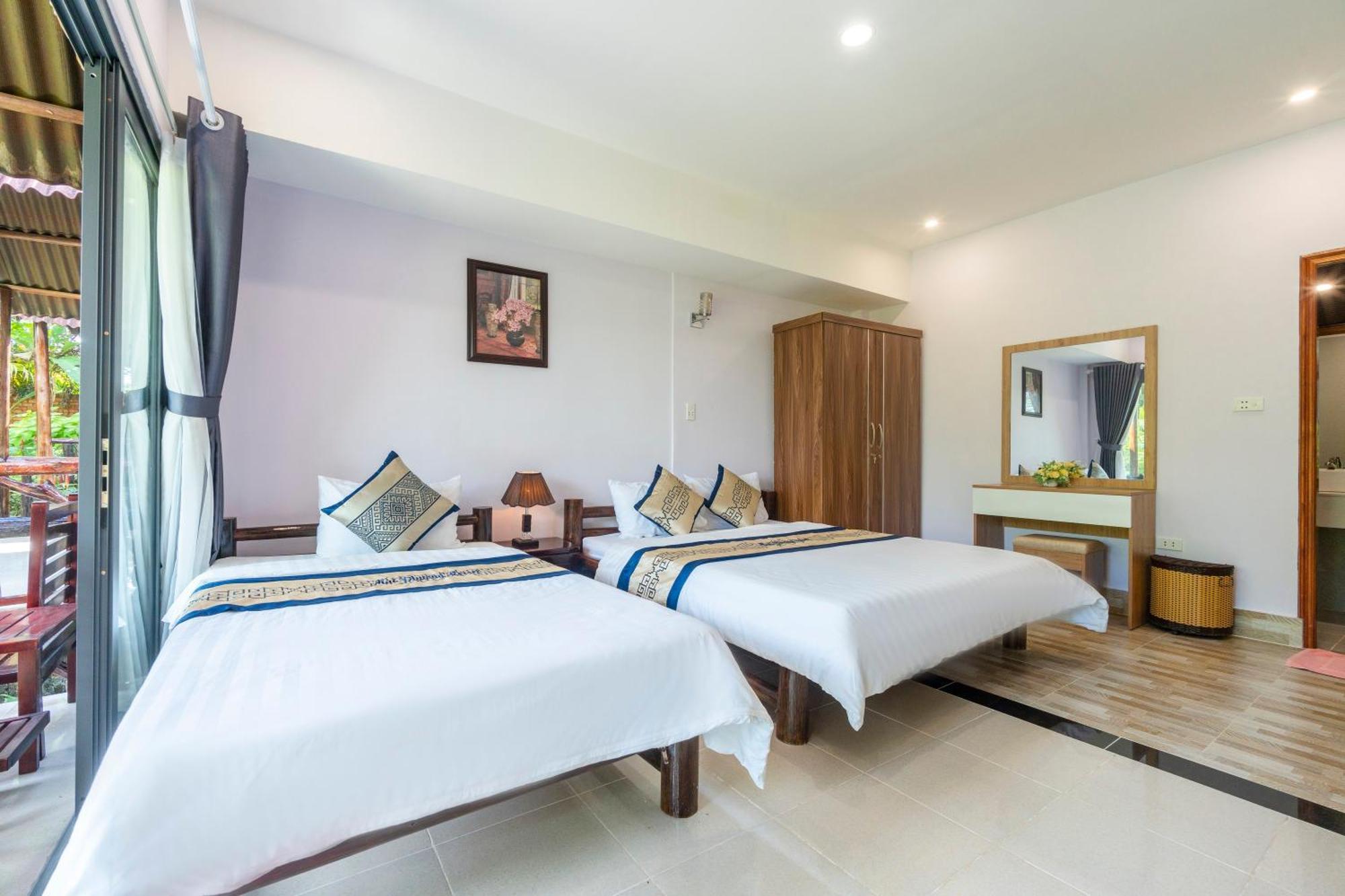 Bungalow 3 Người Hướng Vườn