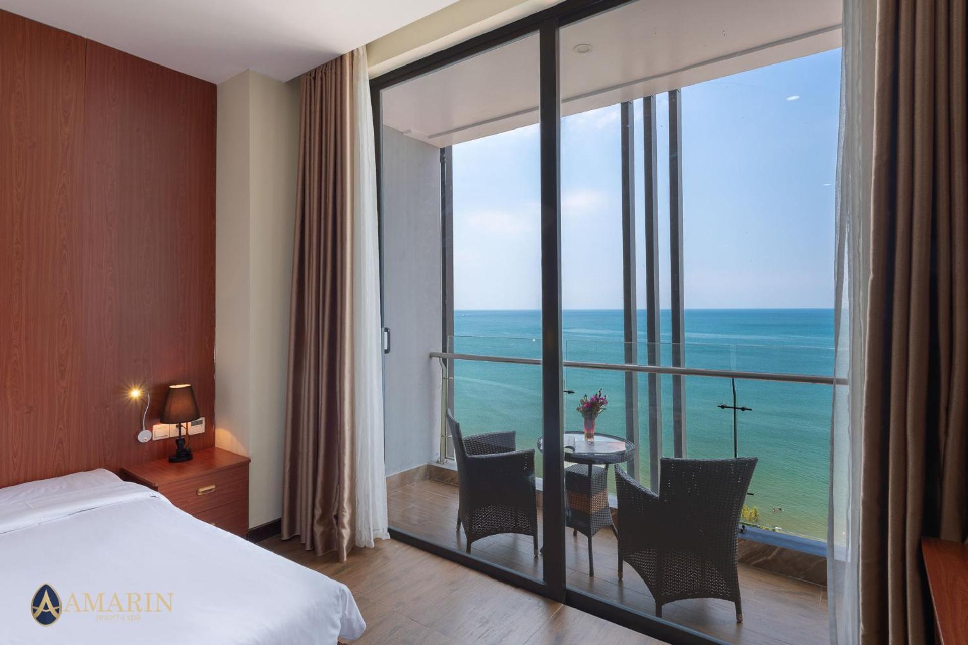 Phòng Deluxe Giường Đôi Với Ban Công và Tầm Nhìn Ra Biển