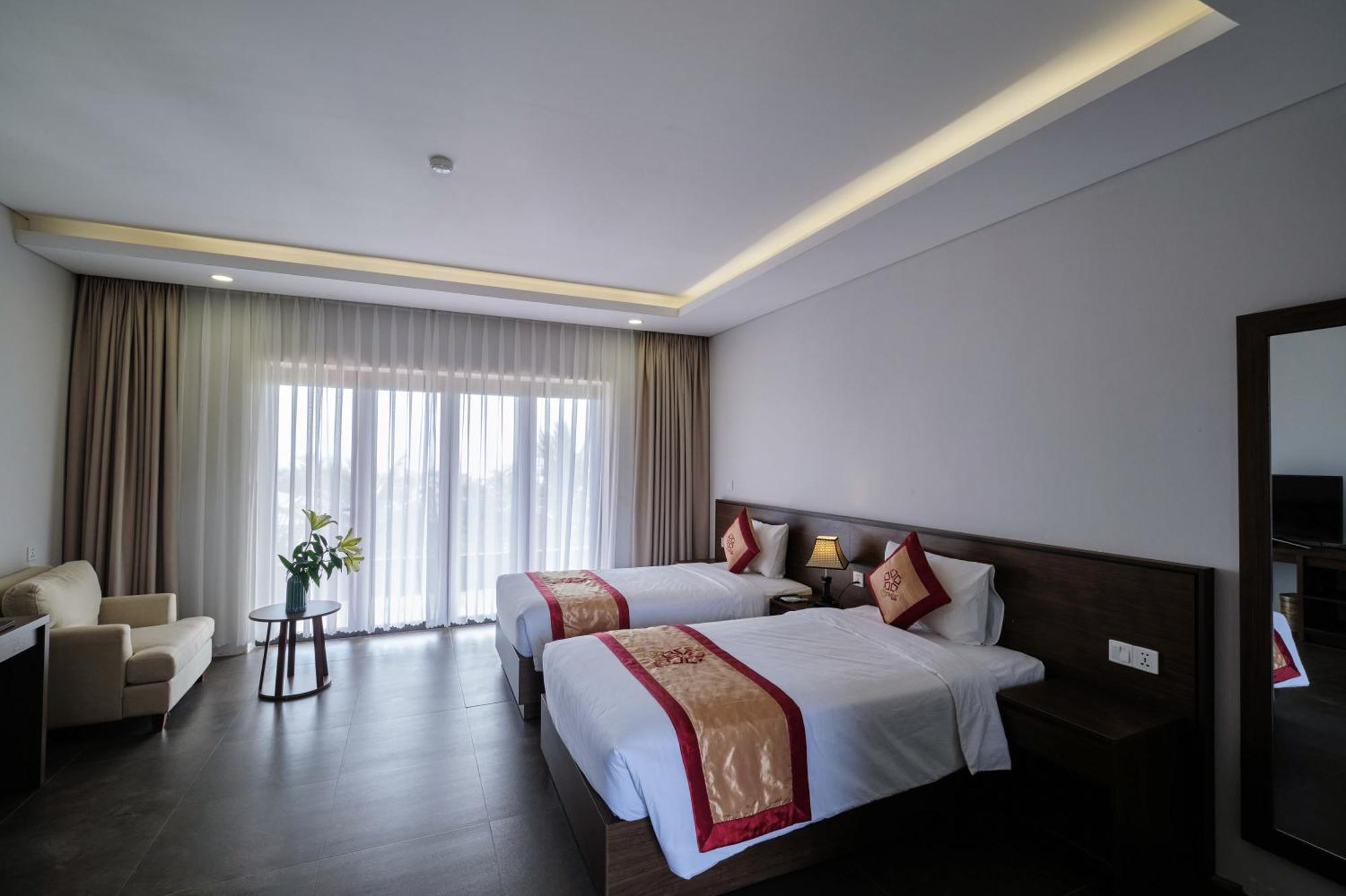 Phòng 2 Giường Đơn Nhìn Ra Khu Vườn